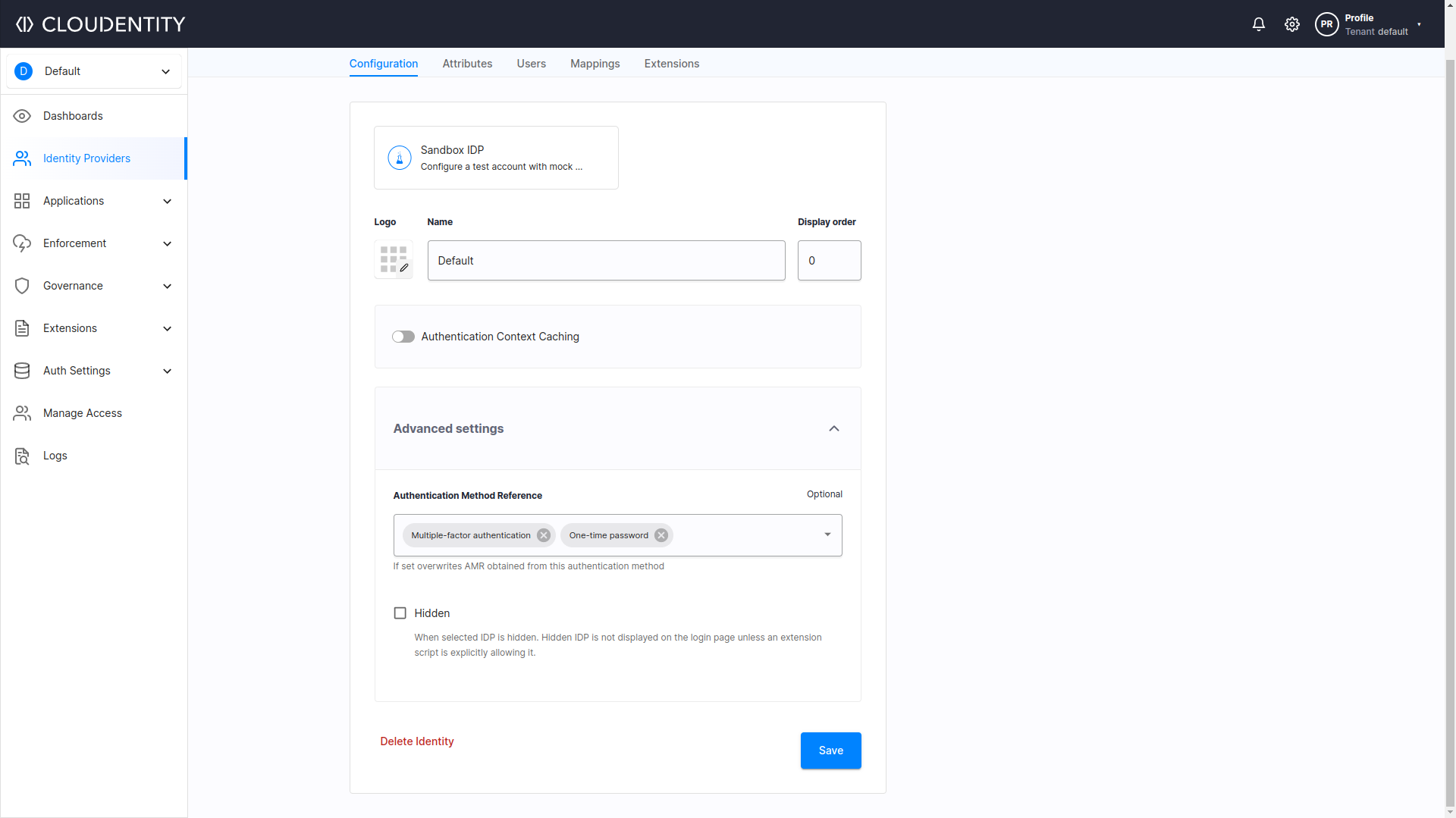 AMR settings in ACP