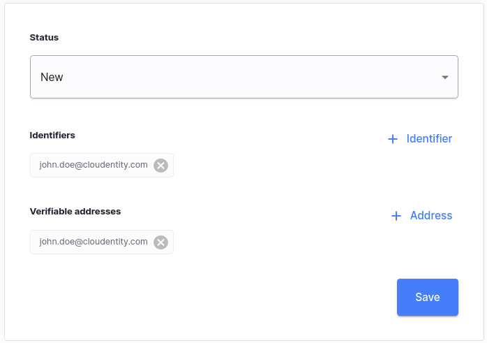 Adding new identifiers and addresses